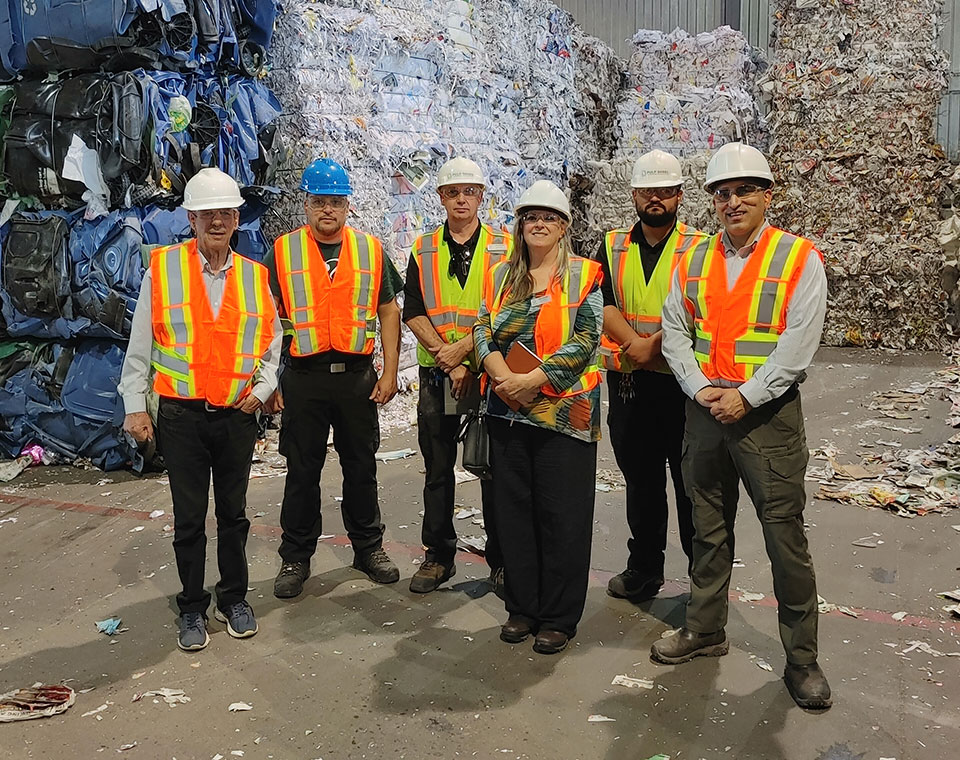 Baled paper waste ready for recycling — PULP Calgary's sustainability impact