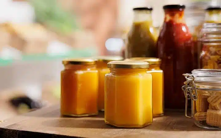 glass storage jars and bottles
