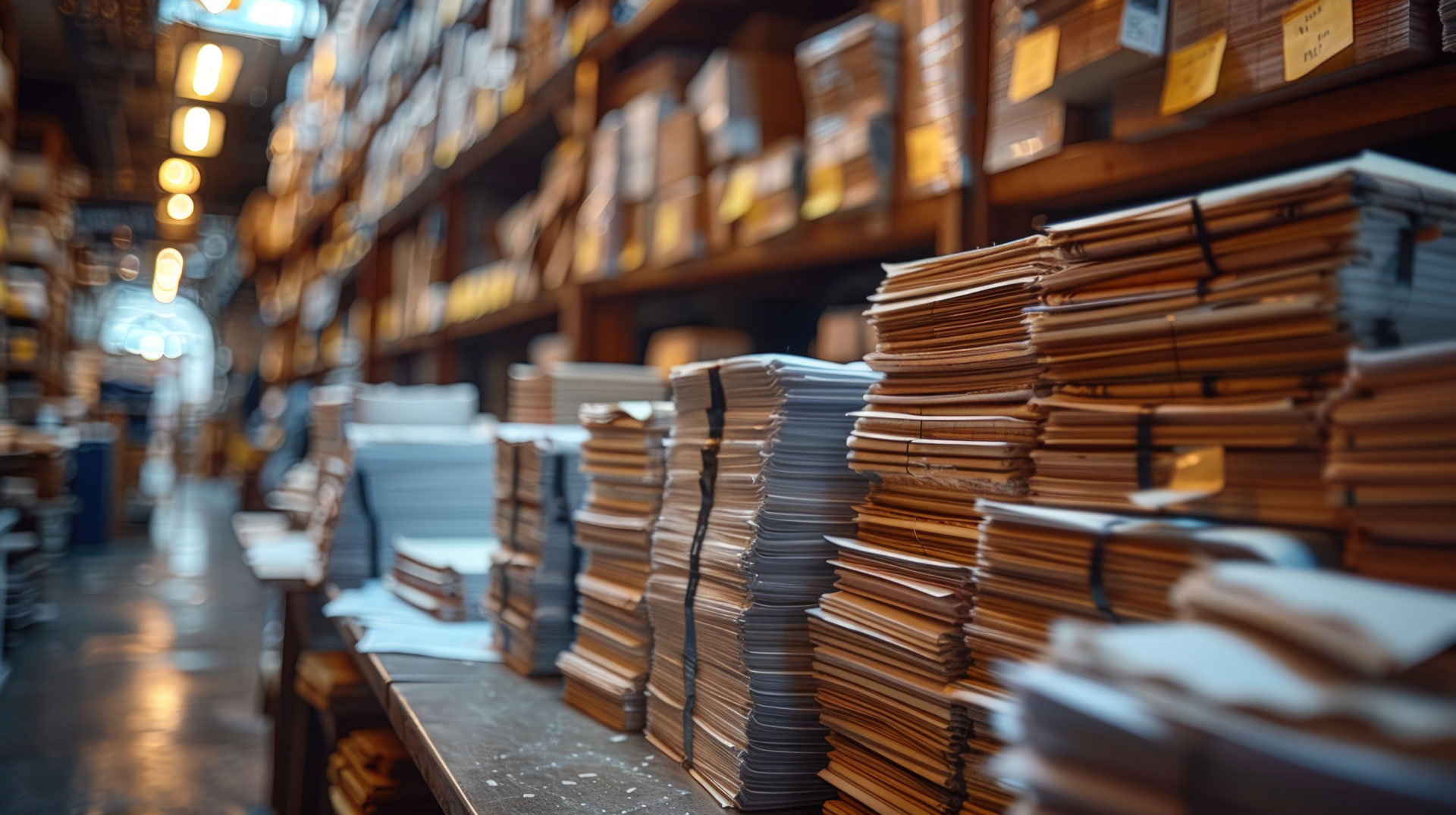 vecteezy stacks of paper on shelf paperwork and organized documents
