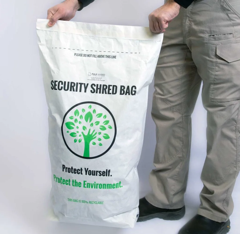Pulp Security shred bag Calgary