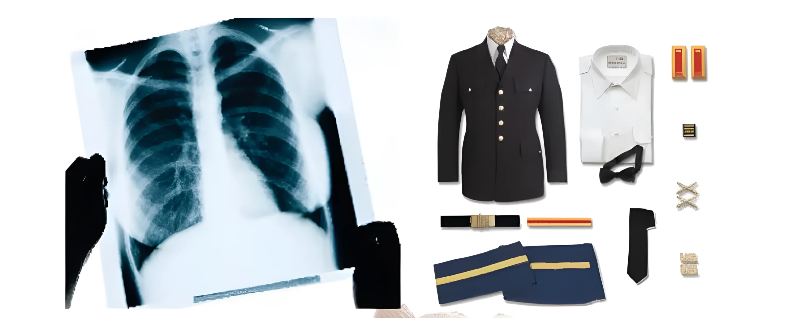 Medical X-rays and branded uniforms — examples of PULP Calgary's secure product destruction